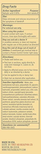 FIRST AID BEAUTY FAB ANTI-DANDRUFF SCALP TREATMENT – FIGHTS DANDRUFF, INSTANTLY SOOTHES DRY SCALP – 3 OZ