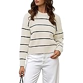 ZAFUL Womens Sweater Long Sleeve Crewneck Soft Basic Knit 2025 Fall Loose Fit Pullover Tops