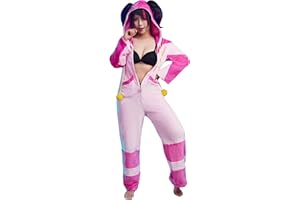 Micotaku Street Fighter 6 Officially Licensed Juri Cosplay Costume Jumpsuit Costume Onesie Pajamas Homewear