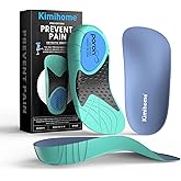 Plantar Fasciitis Inserts for Heel Pain - Kimihome Arch Support Shoe Inserts for Women - Heel Cups & Orthotic Cushions for Flat Feet, Heel Spur, Achilles Tendinitis - Women's 10.5-13.5, Men's 8.5-12