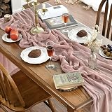 Artoid Mode Boho Dusty Pink Gauze Table Runner 400 cm Polyester view 2