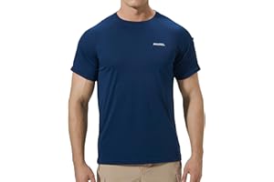 Pausel Men's Rash Guard Swim Shirts Short Sleeve UV Sun Protection Quick Dry UPF 50+ SPF Fishing Beach Water Shirt