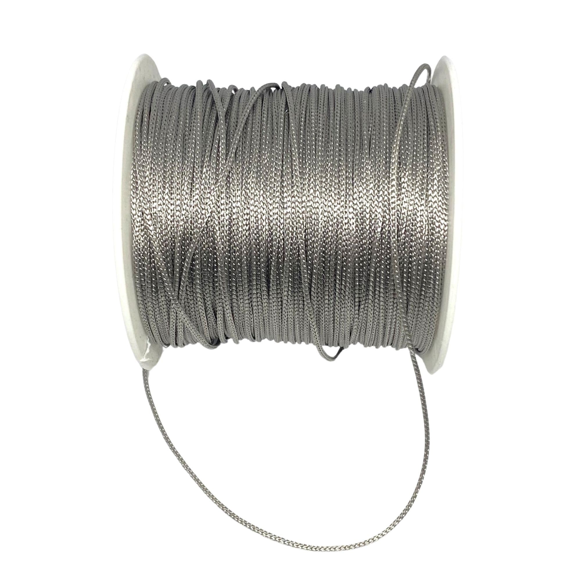 Photo 1 of 1.0 mm Polyester Cord Beading Thread for DIY, Multi Colors Options Macrame Friendship Necklace, Bracelet Jewelry Making String, Craft Making Accessories (Silver, 1.0 mm)