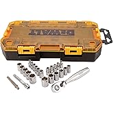 DEWALT Drive Socket Set, SAE/Metric, 1/4-Inch Drive, 25-Piece (DWMT73805)