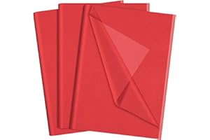 Ohuimrt 120 Sheets Red Tissue Paper for Gift Bags, 20 x 14 Inches Gift Wrapping Paper Bulk for Wedding Birthday Decoration, Party Favors, DIY Crafts