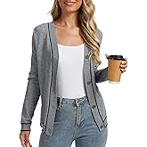 LUXEBOLD Cardigan Sweaters for Women Long Sleeve Button Down Knitted Sweater Lightweight V Neck Tops Outerwear