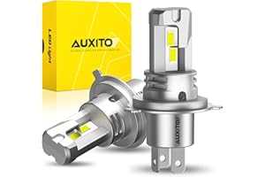 AUXITO H4 LED Headlight Bulbs, 900% Brighter 6500K White, 40000LM Per Set Wireless 9003 HB2 LED Light Bulb for Low Beam High 