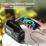 Mesqool 12000mAh Portable Wind Up Radio with Phone Charger Solar AM/FM/SW view 4