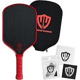 Weekend Warrior Pickleball Paddle - USAPA Approved - T700 Carbon Fiber for Ultimate Spin - Elongated Handle and Shape for Power - Paddle Cover, Paddle Eraser, Lead Tape, Sweatband Included