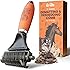 GoPets 2-in-1 Dematting Comb for Dogs, Pet Grooming Rake, Double-Sided Dog Brush for Shedding, Deshedding Brush for Cats, Und