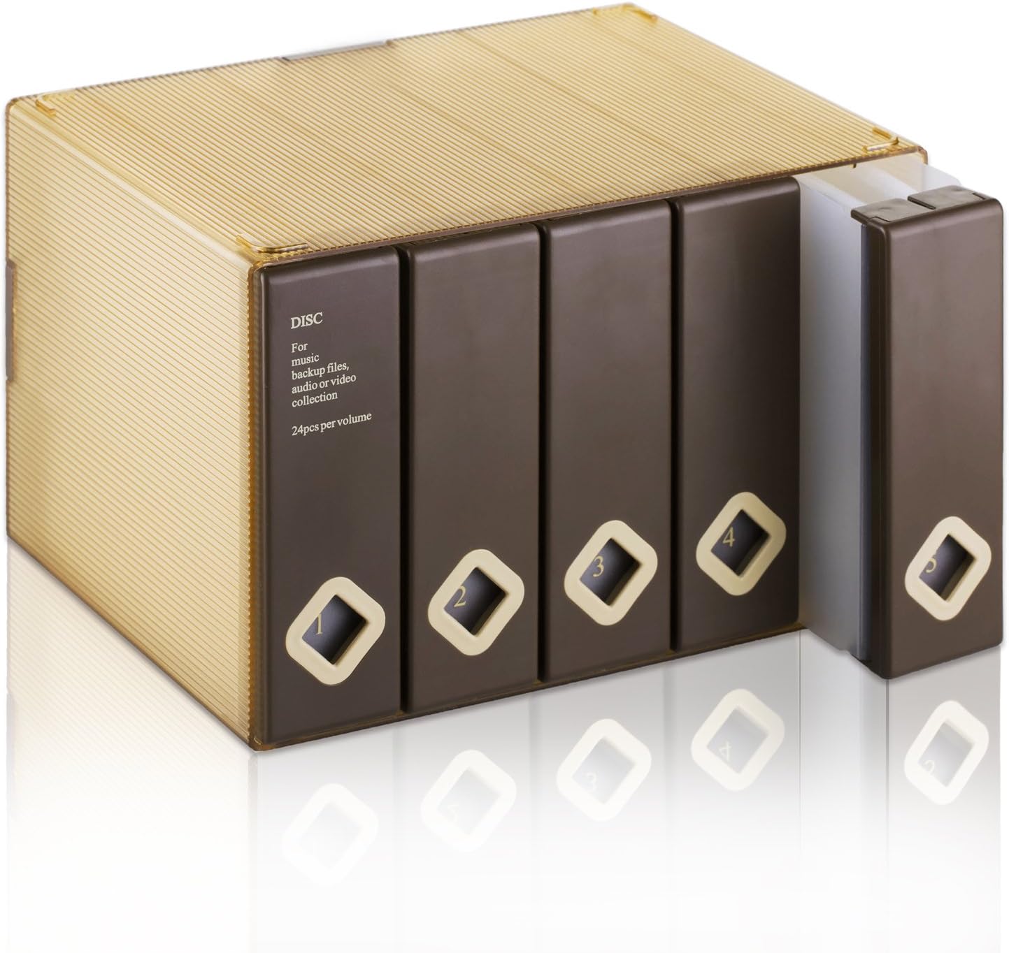 Caja de almacenamiento para CDs y DVDs de AhfuLife®, con colorido