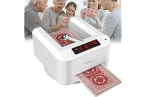 YONTYEQ Smart Automatic Poker Card Dealer-360° Rotating Universal Anti-Cheating Playing Card Dealing Tool, Rotating Card Dealer Machine for UNO, Blackjack, Texas Hold'em, Home Card Games