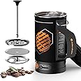 Stoke Voltaics Electric Kettle Pot, French Press Coffee Maker, Small Portable Travel Water Boiler Cooker, 30 oz Electric Tea Kettle for boiling water, Popcorn Maker, Camping RV Essentials