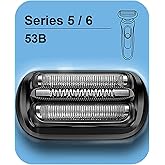 Series 5/6 53B Replacement Head for Braun Electric Foil Shaver, Compatible with New Generation Braun Razors 5020cs 5018s 5035s 5049cs 5050cs 6020s 6040cs 6075cc 6072cc 6090cc (1 Count)