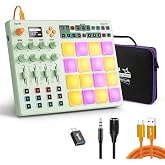 Synido TempoPAD C16 Wireless MIDI Pad Controller, Beat Maker Machine Pad | Convenient BT, 3000mAh battery, on board editor, OLED screen, 4 memory banks, 4 sliders, 16 step sequencer, MIDI In/Out/Thru