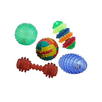 W9 Combo of 5 Natural Rubber Puppy Toy- (Colour May Vary)