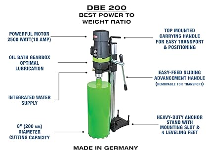 C.S. Unitec DBE 200 Power Core Drills product image 4