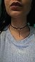 Collana a catena corta con fascia elastica nera gotica per donna collare Vintage con ciondolo a cerchio grande girocollo accessori di Halloween gioielli  36