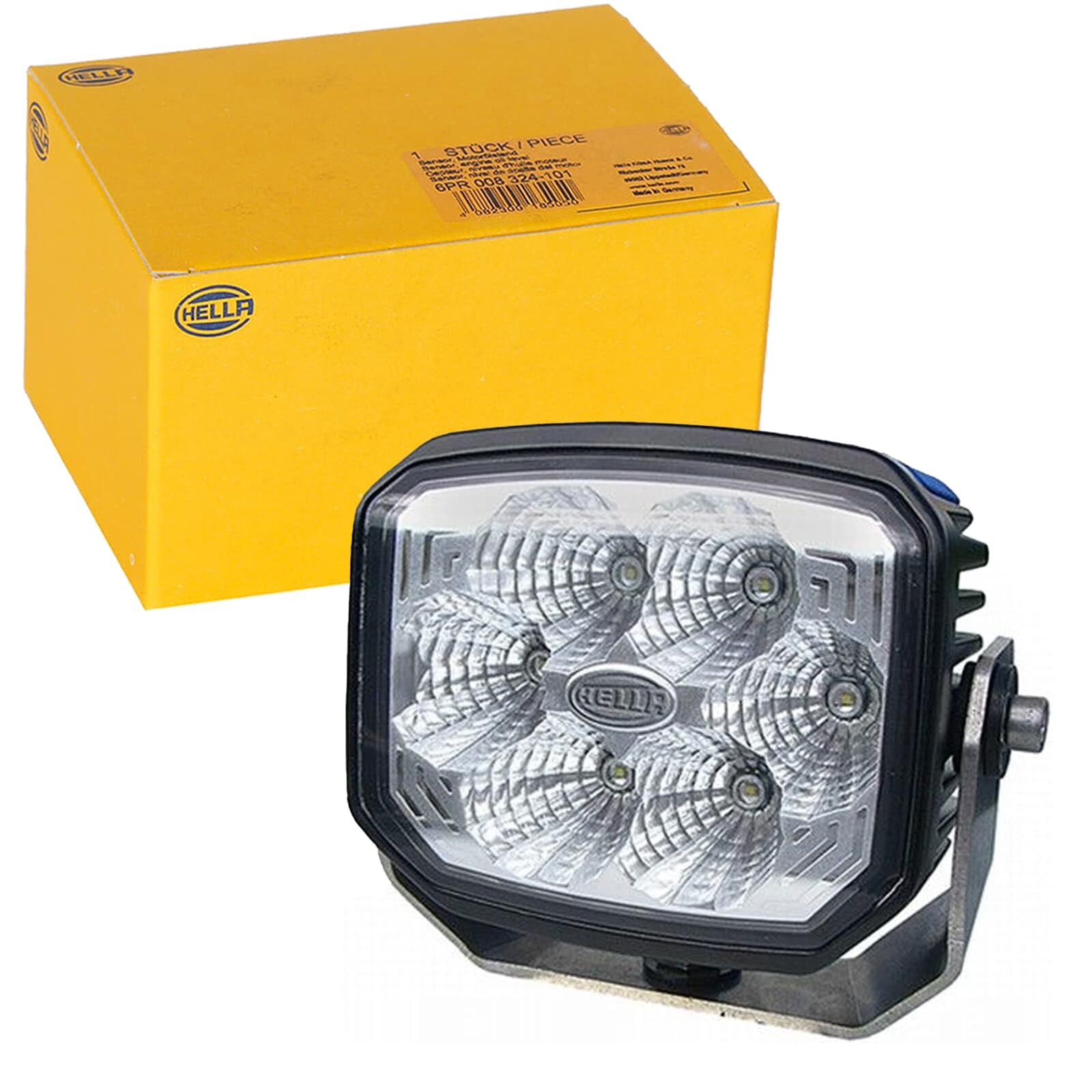 HELLA 1GA 996 188-011 LED-Worklight - Power Beam 1000 - 24/12V - 850lm - mounting/Screw Connection - Swivelling Mounting Bracket - Short distance lighting - Plug: DEUTSCH plug
