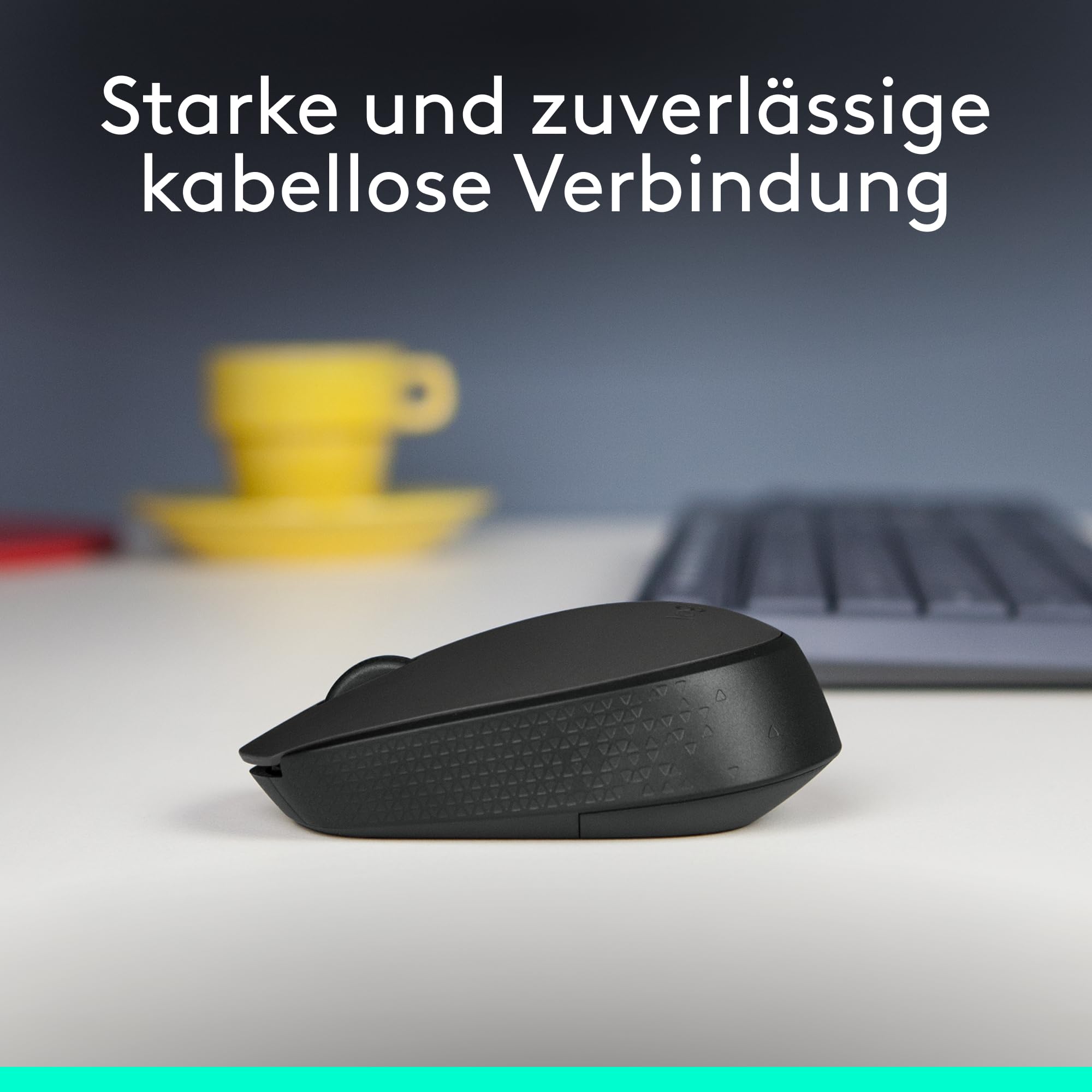 Logitech M171 Kabellose Maus, 2.4 GHz Verbindung via USB-Empfänger, Optischer Sensor, 12-Monate Akkulaufzeit, Für Links- und Rechtshänder, 3 Tasten, PC/Mac - Schwarz 2