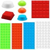 195pcs Silicone Bump Dots for Visually Impaired | Braille Stickers Low Vision Aids Multiple Sizes Shapes Colors Raised Tactile Adhesive Dots for Blind Elderly Products