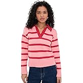 English Factory Women's Striped Collared Sweater