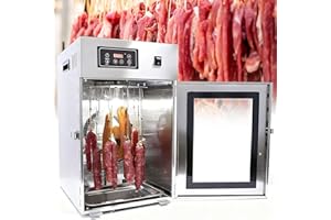 Home Meat Curing Chamber, 360° Rotary Meat Dryer, Commercial Food Dryer, LED Control Panel, Industrial Meat Dehydrator 30-90℃