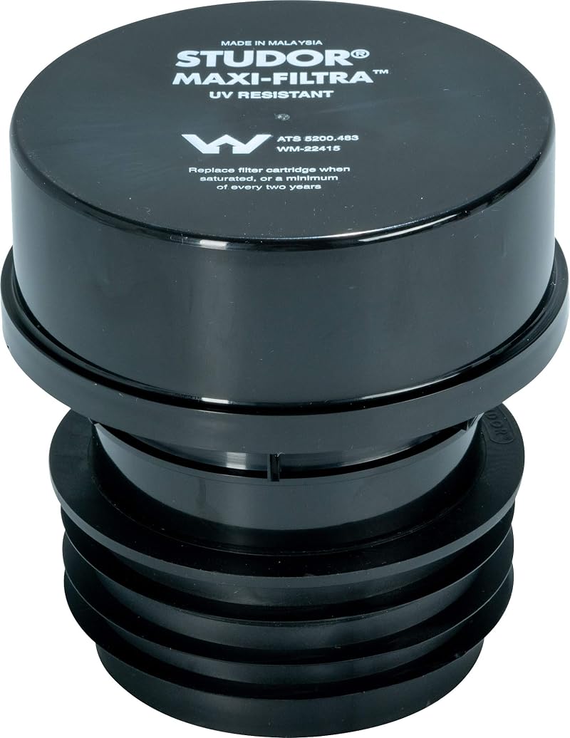 Studor 20297 Maxi-Filtra Septic Tank Drain Vent Two-Way Carbon Filter 3 4 in
