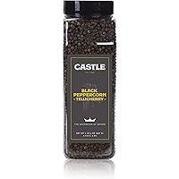 Castle Foods | WHOLE BLACK PEPPERCORN TELLICHERRY, 20 oz Premium Restaurant Quality NonGMO Black Pepper for Grinders