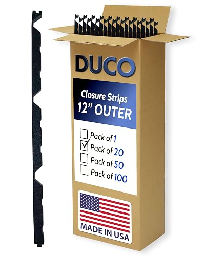 Duco USA-Made R Panel Foam Closure Strips - 20 Pack of 3ft Black ...