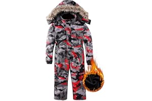 OHSNMAKSL Kid's Snowsuits Boys Ski Suits Jackets Girls Waterproof Coats Jumpsuits Winter Snowboarding Outdoor