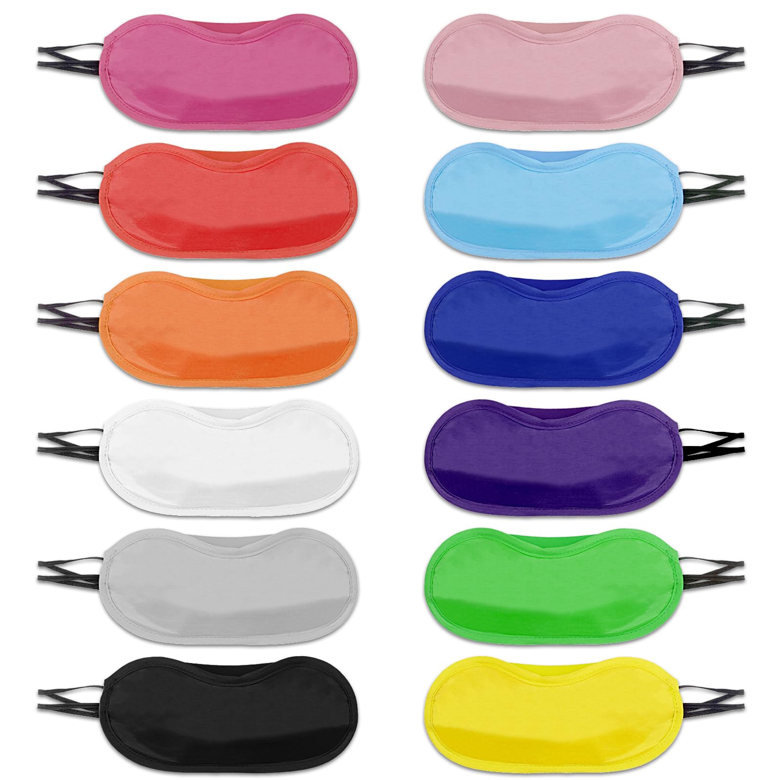 Photo 1 of 12pcs Eye Mask Sleep Masks Blindfolds Multicolor Sleeping Mask Blindfold Eye Cover Team Building Games Party with Nose Pad and Adjustable Strap for Women Men Kids