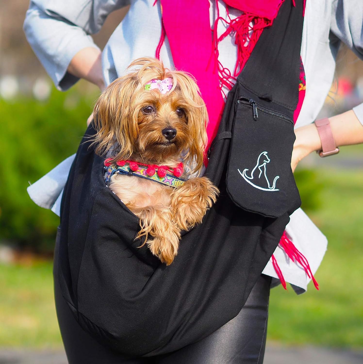 Porta Mascotas para Perros Pequeños y Cachorros – Canguro Delantero para Perros Adecuado para Mascotas de 6 a 12 kg