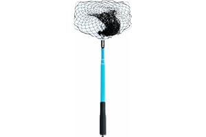JOOLA Telescoping Table Tennis Ball Pickup Net - Holds 100 Ping Pong Balls - Ping Pong Practice Net Accessory for Table Tenni