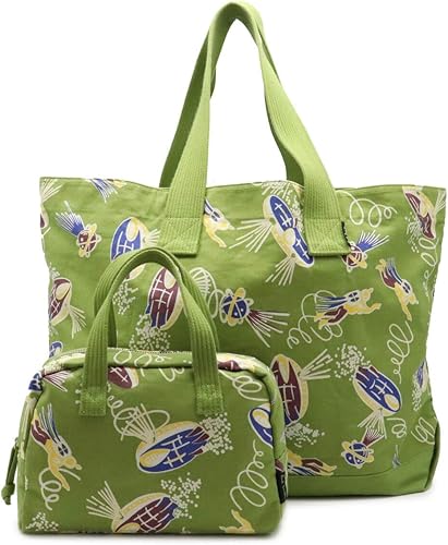 Amazon ポール スミス Paul Smith ポールスミス マザーズバッグ トートバッグ 肩掛け キャンバス グリーン系マルチカラー 緑 中古 マザーズバッグ