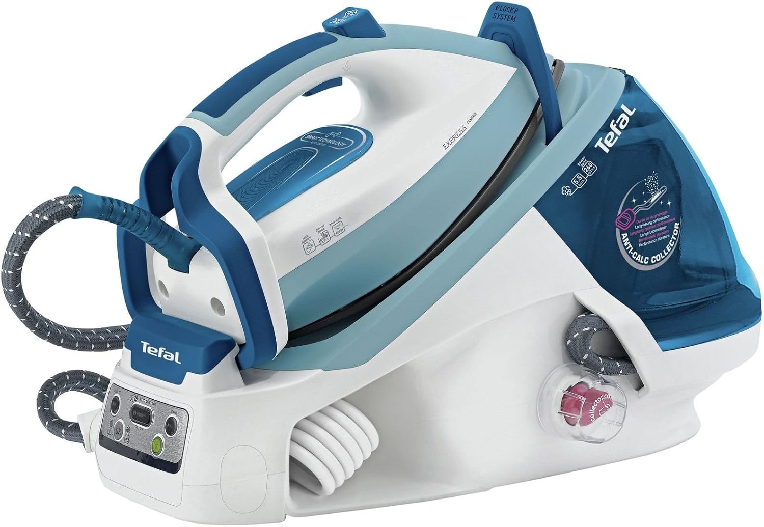 Tefal GV7550 Express Easy Steam Generator Iron Blue & White 2400W