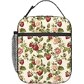 Strawberry Lunch Box Insulated Lunch Bag for kids Girls Boys Women,Reusable Lunch Box Containers for Women Men,Durable Cooler Tote Bag Lunchbox for Office/School/Picnic