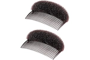 ericotry Hair Comb, 2PCS Charming Bump It Up Volume Inserts for Beehive Style, Nylon, 6x8.5cm/2.36x3.35, Brown (Color: black, beige, brown), for Women and Girls with Long Hair of All Ages