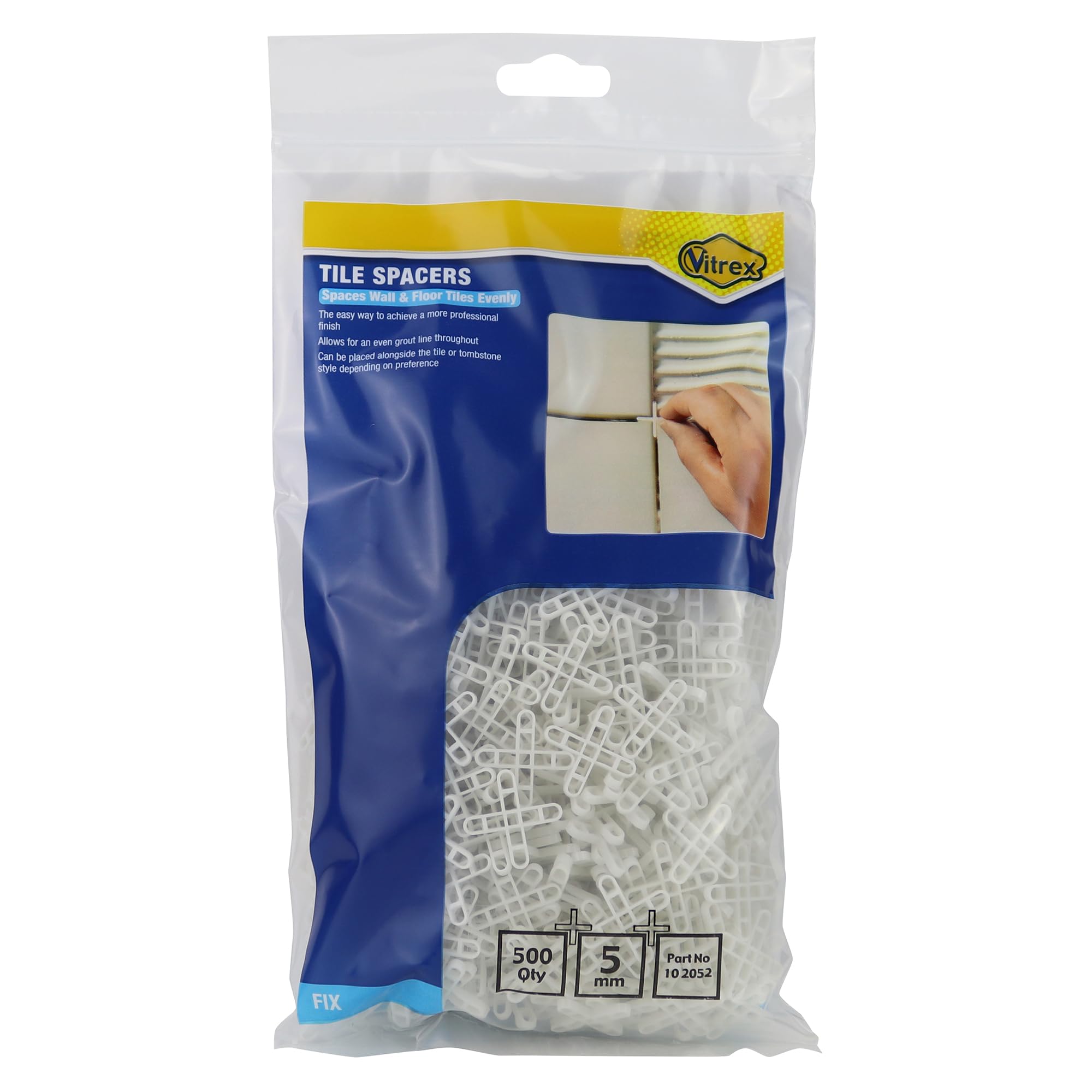 Vitrex 10 2052 Floor Tile Spacers 5.00mm (Pack of 500)