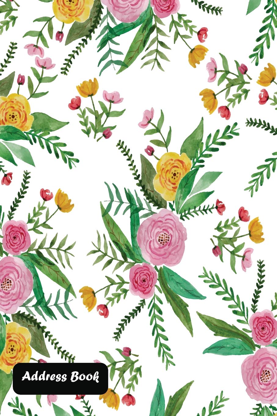 Address Book: With Alphabetical Index Alice Seamless Patern Watercolor Cover