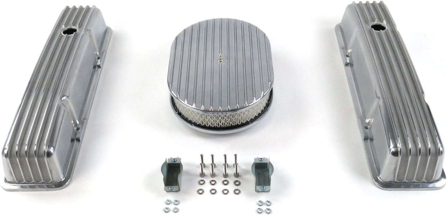 Vintage Parts 333794 SBC 12” Full Oval/Tall Finned Engine Dress Up kit Holes No Breathers