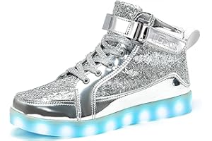 IGxx LED Light Up Shoes for Men USB Recharging High Top LED Sneakers Women Kids