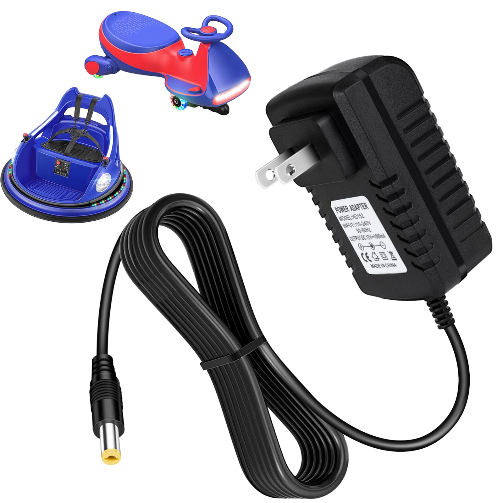 Photo 1 of 12V Charger for Kids Ride on Toys Car 12V Battery Chargers for Kidzone Bumper Car Razor Power Core Electric Wiggle Car Motorcycle Jeep Kid Trax ATV Quad Wrangler SUV 12V Universal Battery Charger