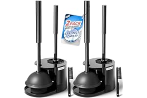 FORASTO 2Pack 2 in 1 Toilet Brush and Plunger Set,Toilet Bowl Brush Plunger Set,Toilet Brush Plunger Combo,Cleaning Brush,Cleaning Supplies,Groove Gap Brush,Bathroom Cleaning Tools