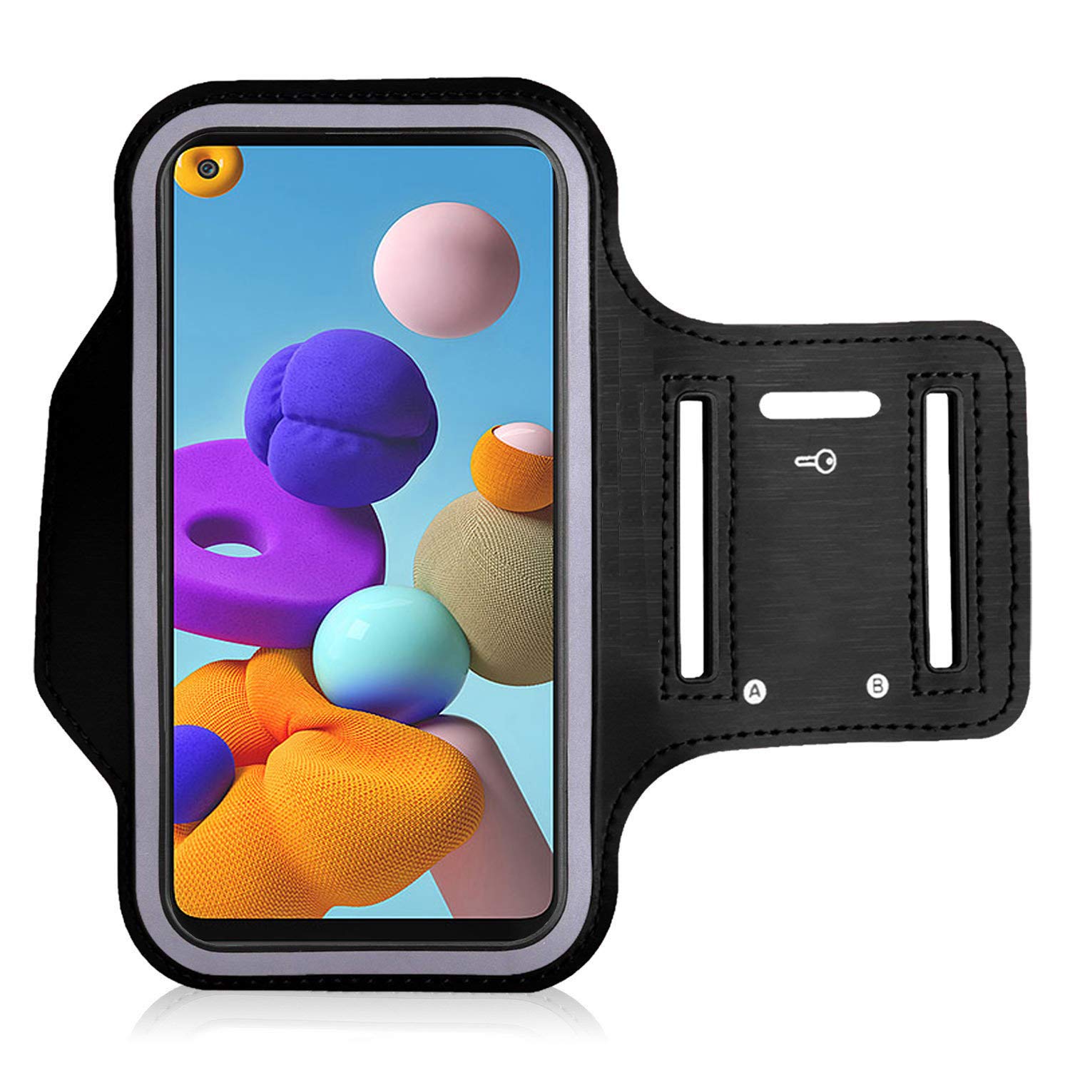 For Samsung Galaxy A27 / A37 / A57 Armband, For Samsung Galaxy A17 5G / A26 / A16 / A15 / A25 / A05s / A05 / A14 / A13 / A04s A04e / A12 / A23 / A22 A32 / A21s / A03s / A03 - Core / A02s A02 (BLACK)