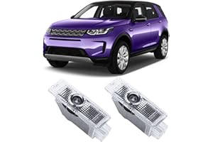 TFSOTLY 2 Pcs Never Fade Door Light Logo, Projection Ghost Shadow Welcome Puddle Light Compatible with Range Rover Discovery Freelander Evoque LR2 3 4 Sport Accessories (Green)