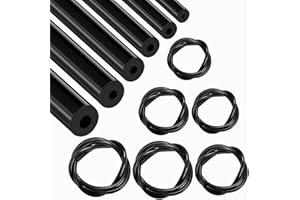 ZAVOOS 6 Pieces Silicone Vacuum Hose Automotive, 1/8" 5/32" 3/16" 1/4" 5/16" 3/8" High Performance Vacuum Lines Kit, 5 Ft High Temp Silicone Tubing for Water Air Transfer, Vehicle Radiator