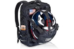 Sresk Large Capacity Motorcycle Helmet Backpack, Motorcycle Riding Hiking Backpack for Cycling