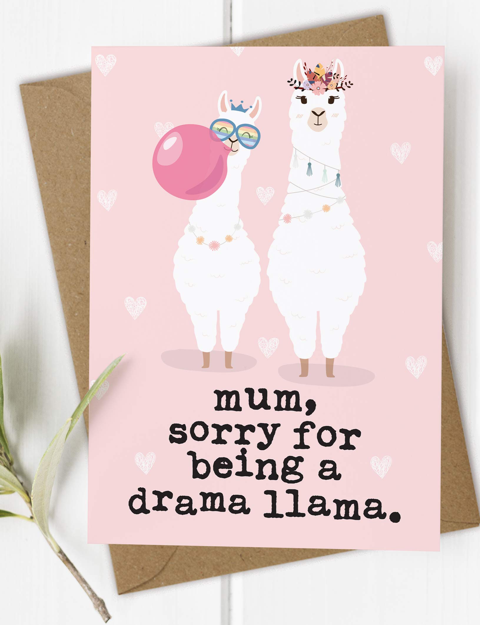 Drama Llama - Funny Mothers Day Card Alpaca, from Teenage Daughter, Funny Birthday Card Mum