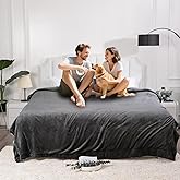 ILWPRM Waterproof King Size Blankets for Bed 80'' x 90'', Water Proof and Stain Resistant Throw Blankets for Couch Sofa, Reversible Mattress Protector for Twin, Queen, King Beds(Grey)